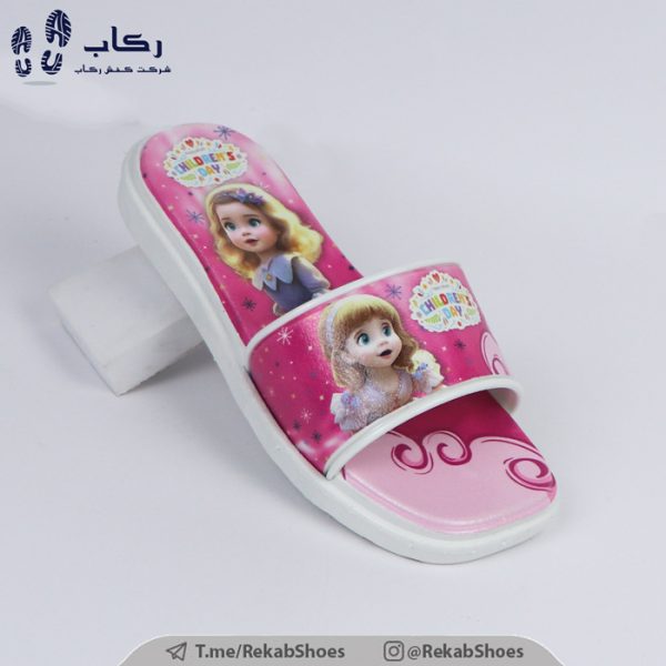 خرید دمپایی دخترانه پلاستیکی مدل عروسکی دیزنی