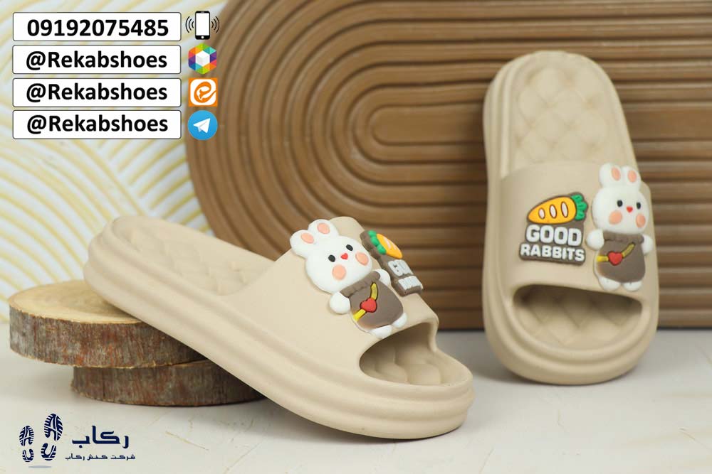 خرید دمپایی دخترانه فانتزی مدل رابیتز