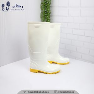 خرید چکمه پلاستیکی مردانه مدل ساق بلند مردانه سفید