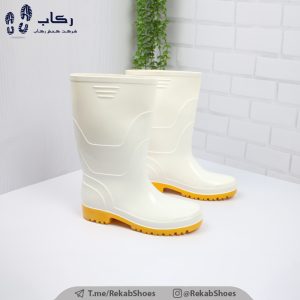 قیمت چکمه پلاستیکی مردانه مدل ساق کوتاه مردانه سفید