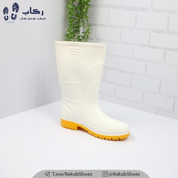 خرید چکمه پلاستیکی مردانه مدل ساق کوتاه مردانه سفید