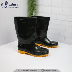 فروش عمده چکمه پلاستیکی مدل ساق کوتاه مردانه مشکی
