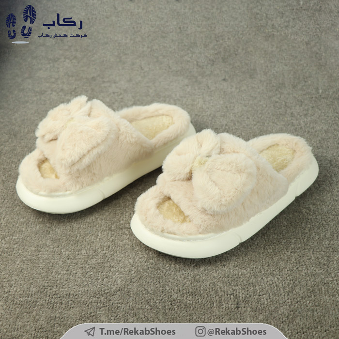 خرید دمپایی پولیشی زنانه مدل پاپیون بهار