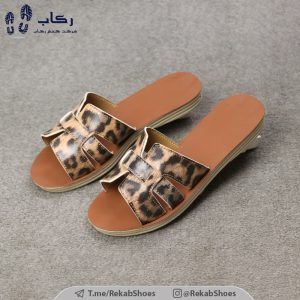 دمپایی زنانه طبی مدل آوا پلنگی